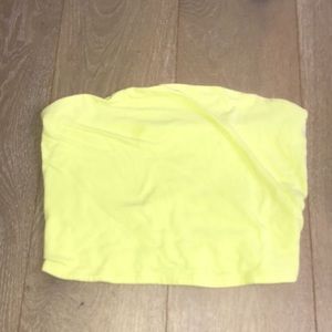 neon yellow / lime green tube top